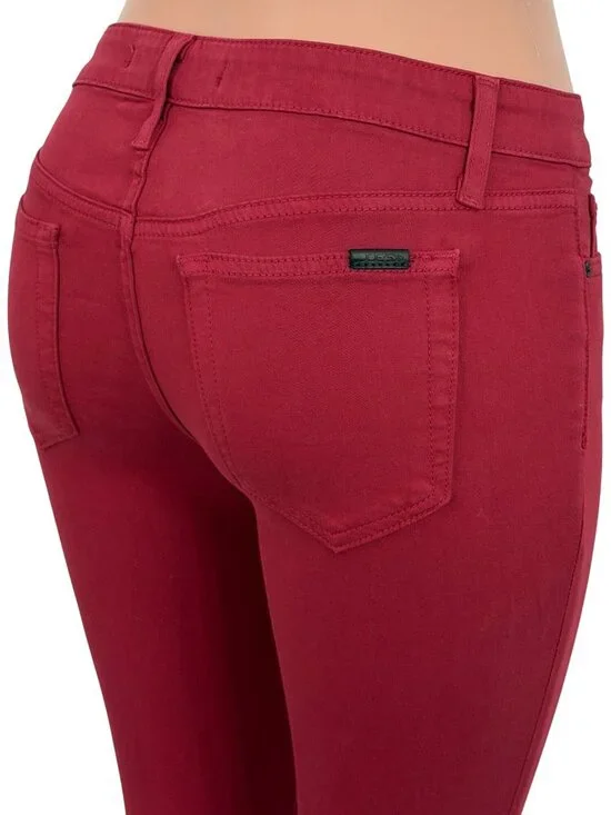 VTG Joes Jeans Burgundy Mid-Rise Skinny Jeggings| Indie Sleaze Tumblr Soft Modal - Picture 14 of 16